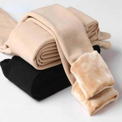 Leggings Santa Chauds & Translucides En Laine Polaire