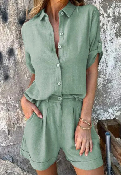 Ensemble Élégant En Lin